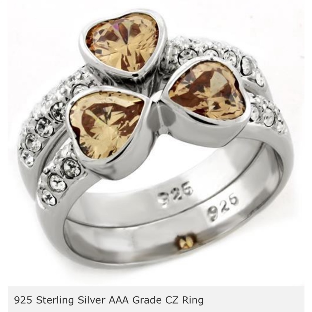 2-925 Sterling Silver Rhodium AAA grade CZs